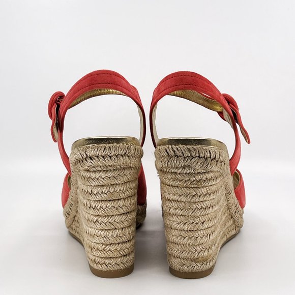 PRADA Size 39 US 9 Calzature Donna Suede Woven Espadrille Wedge Sandals Box/Dust - Picture 2 of 15